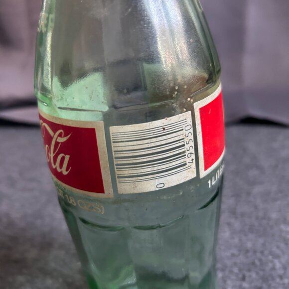 Vintage Coca Cola 1 Liter Glass Bottle W/ Cap Return For Deposit Green - Picture 3 of 12